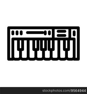 piano keys retro music line icon vector. piano keys retro music sign. isolated contour symbol black illustration. piano keys retro music line icon vector illustration