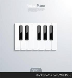 Piano keys vector creative design concept. Octave.
