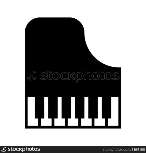 Piano line icon isolated on white background. Black flat thin icon on modern outline style. Linear symbol and editable stroke. Simple and pixel perfect stroke vector illustration