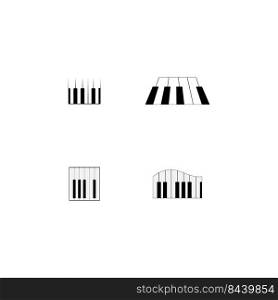 piano logo stock illustration design