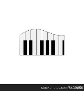 piano logo stock illustration design