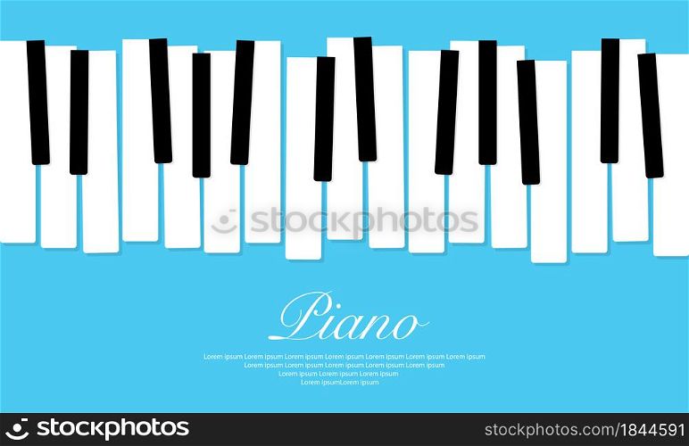 Piano music vector design background. Abstract jazz poster or banner with keyboard. Modern art backdrop. Vector illustration.. Piano music vector design background. Abstract jazz poster or banner with keyboard.
