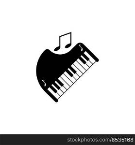 Piano vector icon design illustration logo template