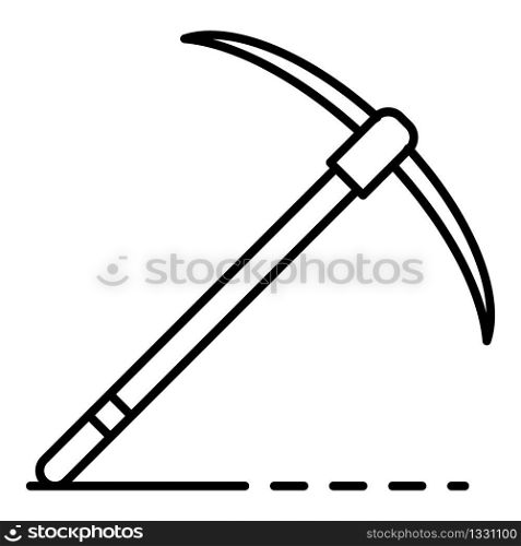 Pickaxe icon. Outline pickaxe vector icon for web design isolated on white background. Pickaxe icon, outline style