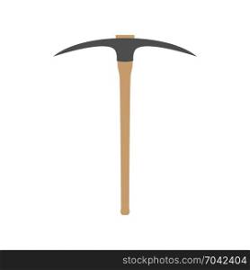Pickaxe pick vector icon axe tool illustration isolated industry mining white. Shovel work mine equipment dig construction