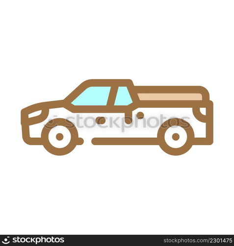 pickup color icon vector. pickup sign. isolated symbol illustration. pickup color icon vector illustration