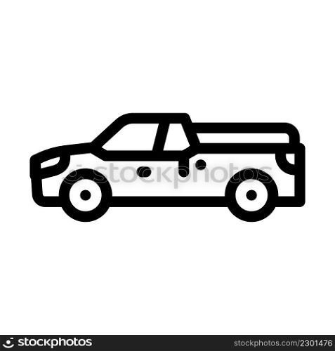 pickup line icon vector. pickup sign. isolated contour symbol black illustration. pickup line icon vector illustration
