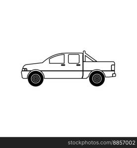 pickup truck icon vector illustration symbol design