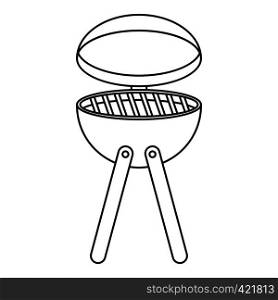 Picnic cooking barbecue device icon. Outline illustration of picnic cooking barbecue device vector icon for web. Picnic cooking barbecue device icon, outline style