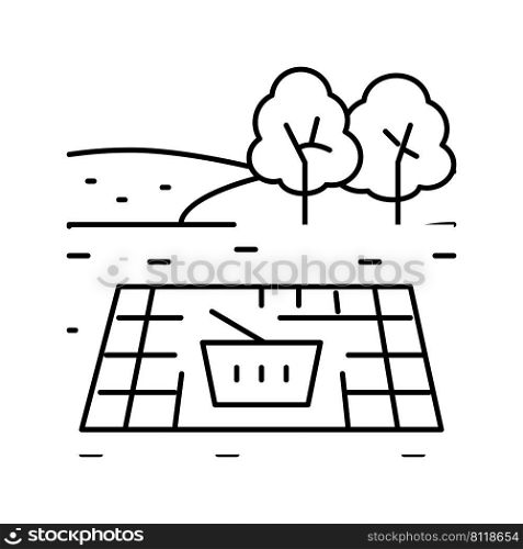 picnic park line icon vector. picnic park sign. isolated contour symbol black illustration. picnic park line icon vector illustration