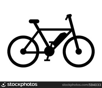 Pictogram of e-bike on white background