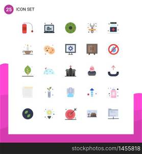 Pictogram Set of 25 Simple Flat Colors of care, stationery, fresh, design, architect Editable Vector Design Elements
