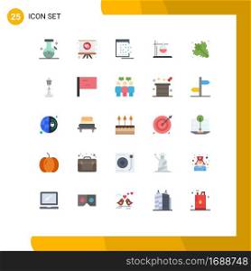 Pictogram Set of 25 Simple Flat Colors of food, transfusion, app, rehydration, healthcare Editable Vector Design Elements