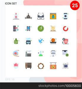 Pictogram Set of 25 Simple Flat Colors of medical, passward, data, layout, secure Editable Vector Design Elements