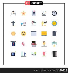 Pictogram Set of 25 Simple Flat Colors of upload, lab, book, science, reading Editable Vector Design Elements