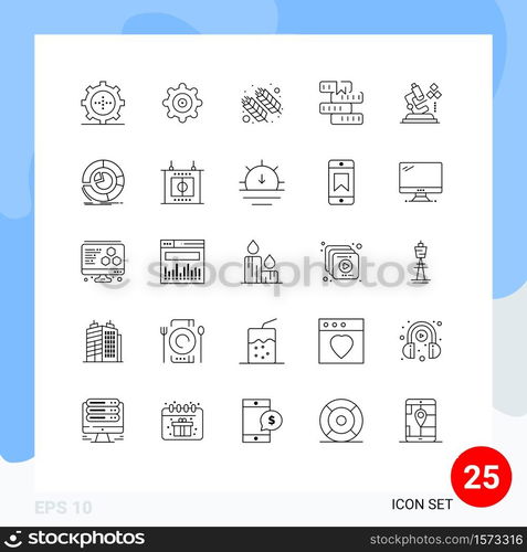 Pictogram Set of 25 Simple Lines of science, study, holi, learning, education Editable Vector Design Elements