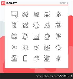 Pictogram Set of 25 Simple Lines of train, red rose, router, flower, lotus Editable Vector Design Elements