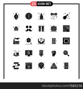 Pictogram Set of 25 Simple Solid Glyphs of health, scary, gel, monster, eyed Editable Vector Design Elements