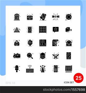 Pictogram Set of 25 Simple Solid Glyphs of rescue, sketch, autumn, grid, architect Editable Vector Design Elements