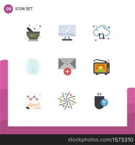 Pictogram Set of 9 Simple Flat Colors of sport, ball, imac, reload, sync Editable Vector Design Elements