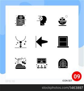 Pictogram Set of 9 Simple Solid Glyphs of holiday, easter, head, cross, spa Editable Vector Design Elements