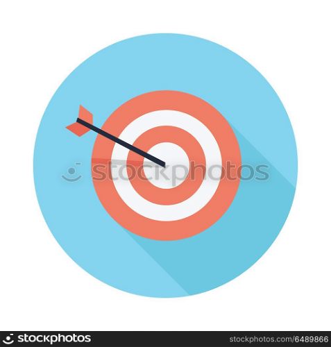 Pictograph Target Icon Isolated on White. Pictograph target icon isolated on white. Strategy, business, office and marketing symbol. Editable items in flat style for web design. Part of series of accessories for work in office. Vector