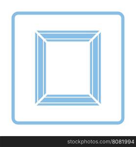 Picture frame icon. Blue frame design. Vector illustration.