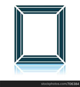 Picture Frame Icon. Shadow Reflection Design. Vector Illustration.