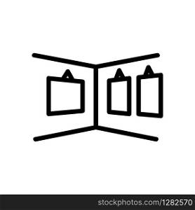 Picture gallery icon vector. Thin line sign. Isolated contour symbol illustration. Picture gallery icon vector. Isolated contour symbol illustration