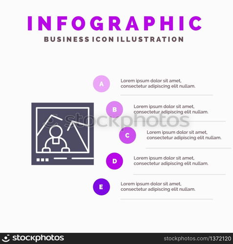 Picture, Image, Landmark, Photo Infographics Presentation Template. 5 Steps Presentation