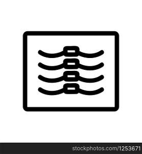 picture of the rib icon vector. Thin line sign. Isolated contour symbol illustration. picture of the rib icon vector. Isolated contour symbol illustration