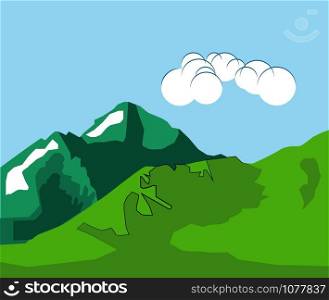 Picture on wall, illustration, vector on white background.