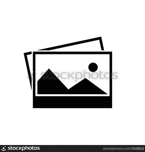 Picture vector icon in flat design on blank background. Eps10. Picture vector icon in flat design on blank background
