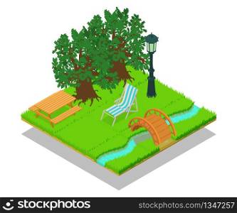 Picturesque place concept banner. Isometric banner of picturesque place vector concept for web, giftcard and postcard. Picturesque place concept banner, isometric style