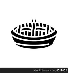 pie cake food dessert glyph icon vector. pie cake food dessert sign. isolated symbol illustration. pie cake food dessert glyph icon vector illustration