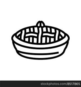 pie cake food dessert line icon vector. pie cake food dessert sign. isolated contour symbol black illustration. pie cake food dessert line icon vector illustration