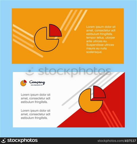 Pie chart abstract corporate business banner template, horizontal advertising business banner.