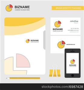 Pie chart Business Logo, File Cover Visiting Card and Mobile App Design. Vector Illustration