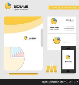 Pie chart Business Logo, File Cover Visiting Card and Mobile App Design. Vector Illustration