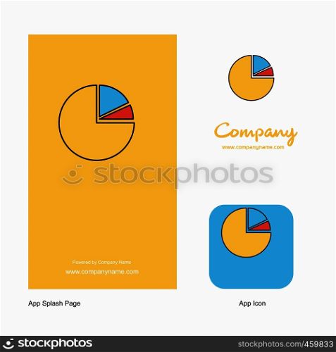 Pie chart Company Logo App Icon and Splash Page Design. Creative Business App Design Elements