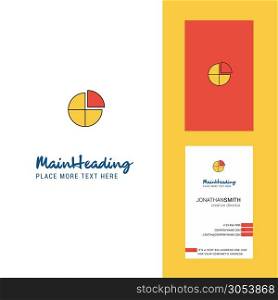 Pie chart Creative Logo and business card. vertical Design Vector