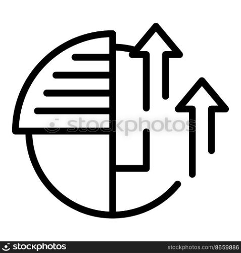 Pie chart data icon outline vector. Business graph. Statistic report. Pie chart data icon outline vector. Business graph