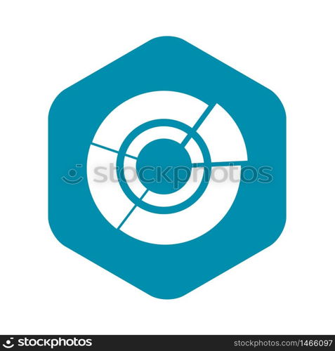 Pie chart for infographic icon. Simple illustration of pie chart vector icon for web design. Pie chart for infographic icon, simple style