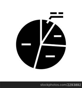 pie chart glyph icon vector. pie chart sign. isolated contour symbol black illustration. pie chart glyph icon vector illustration
