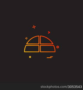 Pie chart icon design vector