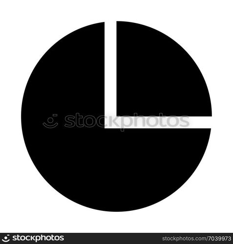 pie chart, icon on isolated background