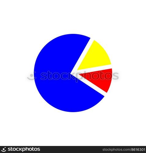 Pie chart icon vector