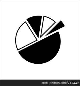 Pie Chart Icon Vector Art Illustration