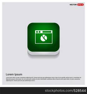 Pie Chart IconGreen Web Button - Free vector icon