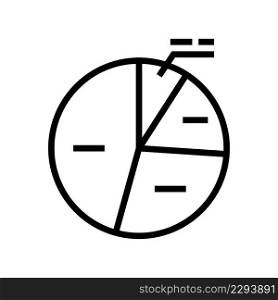 pie chart line icon vector. pie chart sign. isolated contour symbol black illustration. pie chart line icon vector illustration